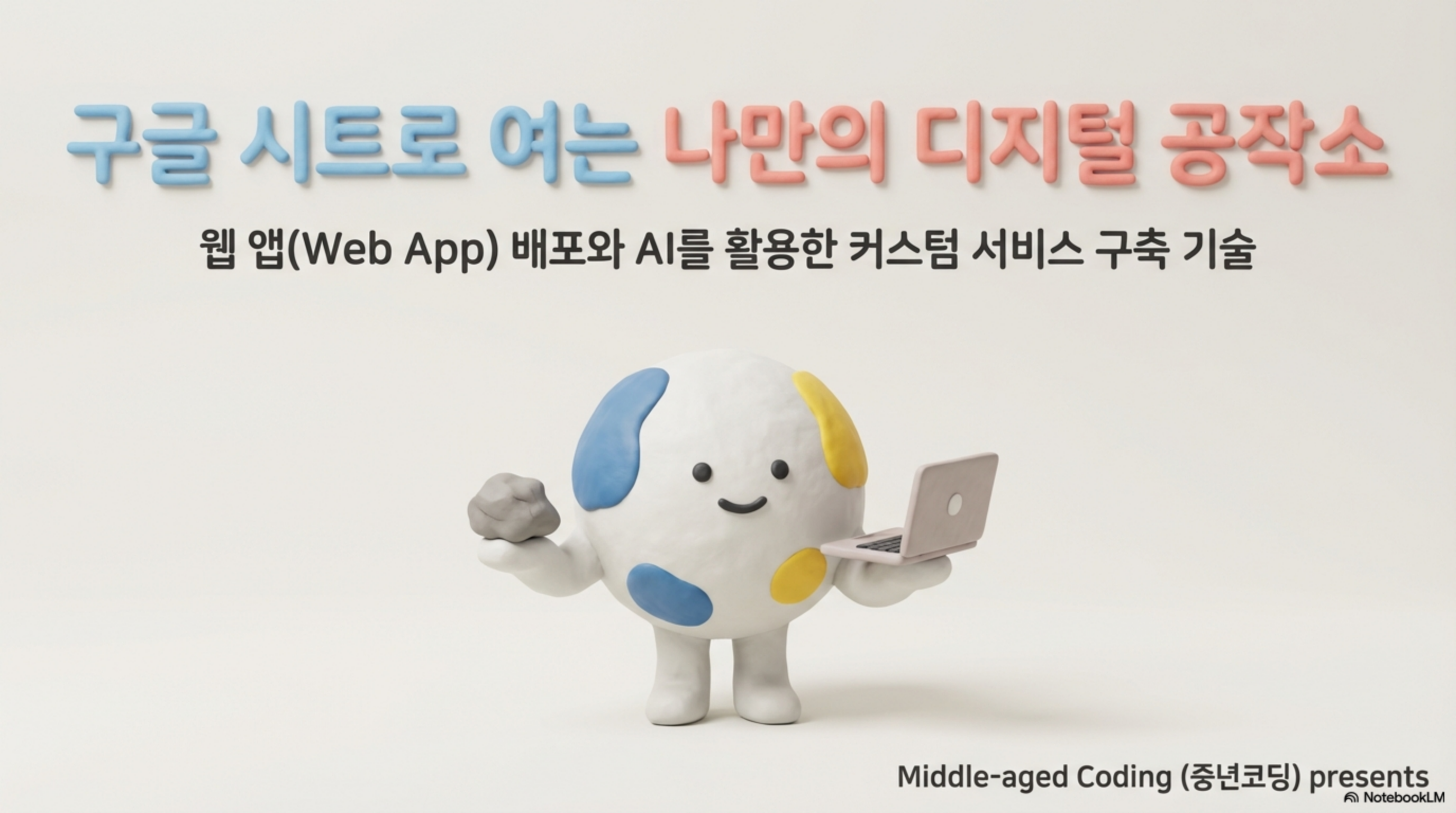 그림1: 구글 시트 웹앱 배포 및 AI 활용 가이드 표지